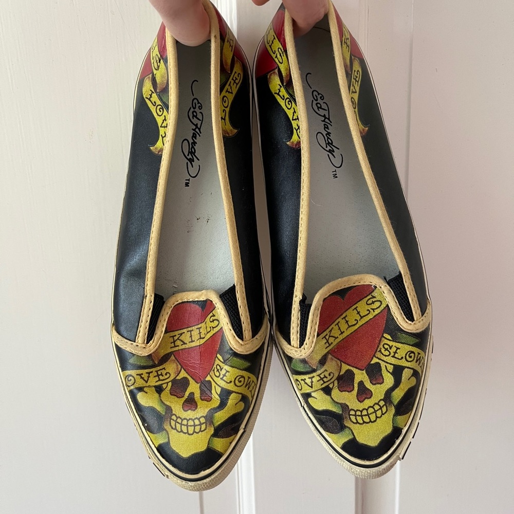 Love Kills Slowly Vintage Ed Hardy Shoes
